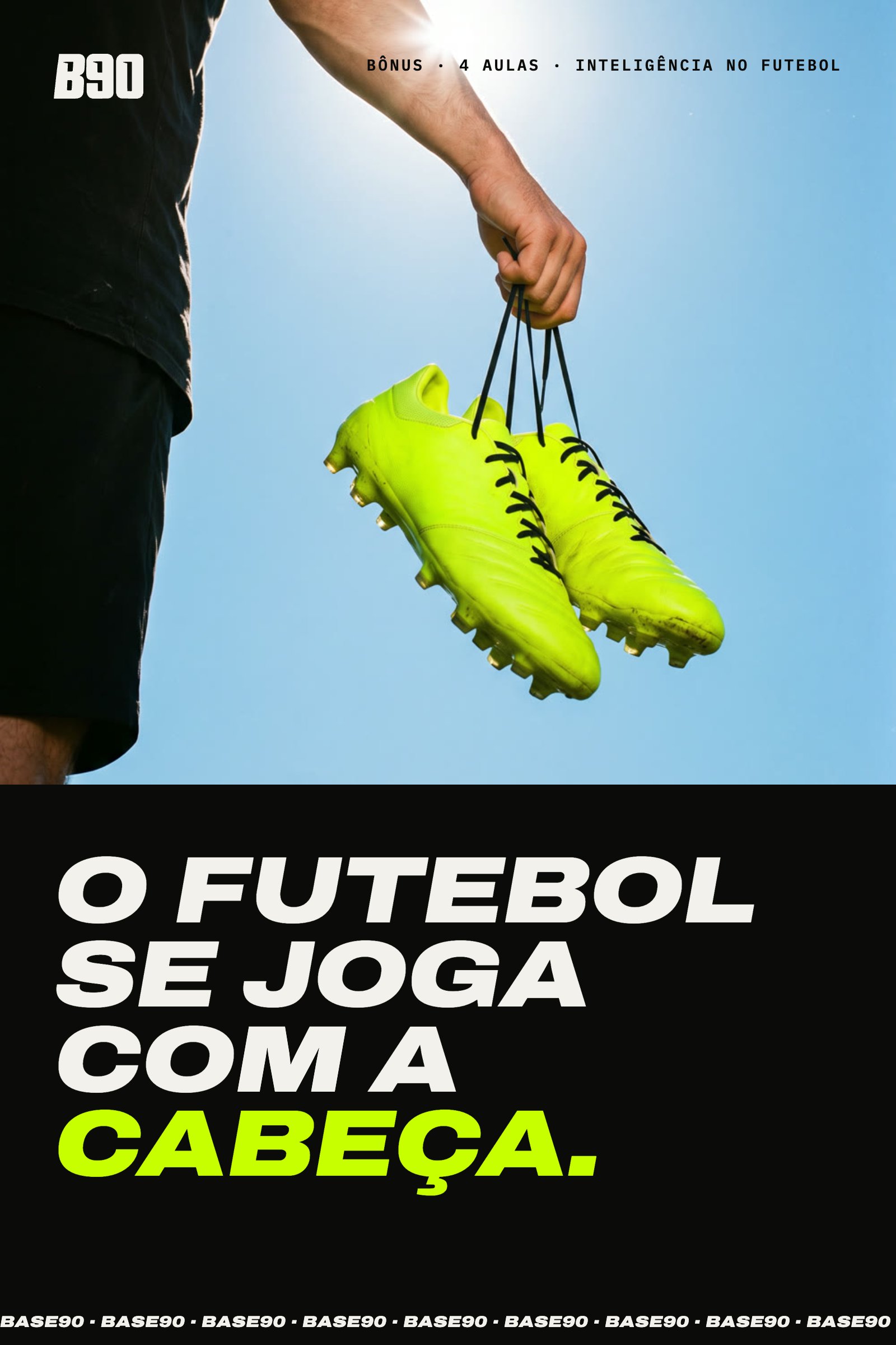 Capa do treinamento O futebol se joga com a cabeça